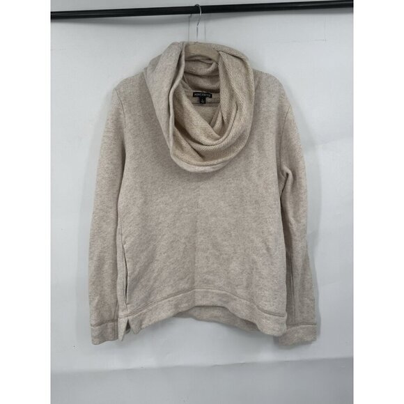 J. Crew Mercantile Sweatshirt Women Large Tan Minimalist Casual Wool Blend - Picture 1 of 11